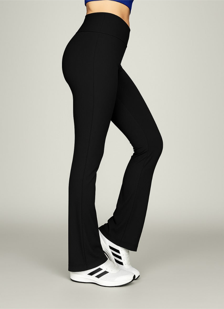 V-WAIST FLARED PANTS - MIDNIGHT DRIVE